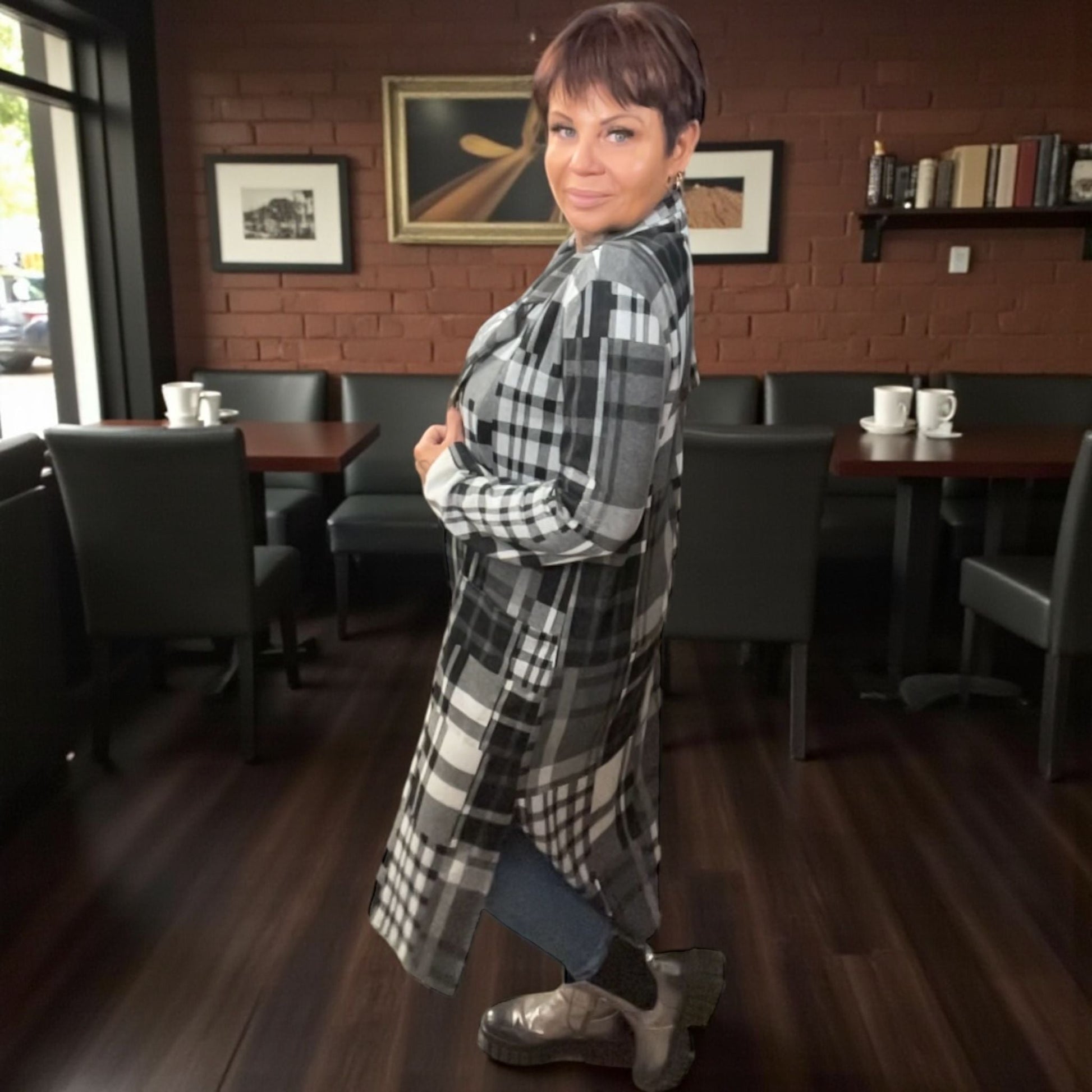 gilet veste long chic british - L'autre mode