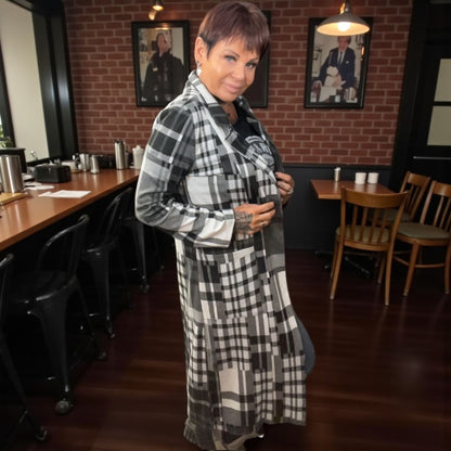 gilet veste long chic british - L'autre mode