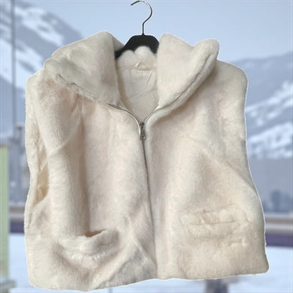 gilet veste sans manche fausse fourrure - L'autre mode