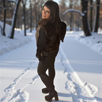 gilet veste sans manche fausse fourrure - L'autre mode