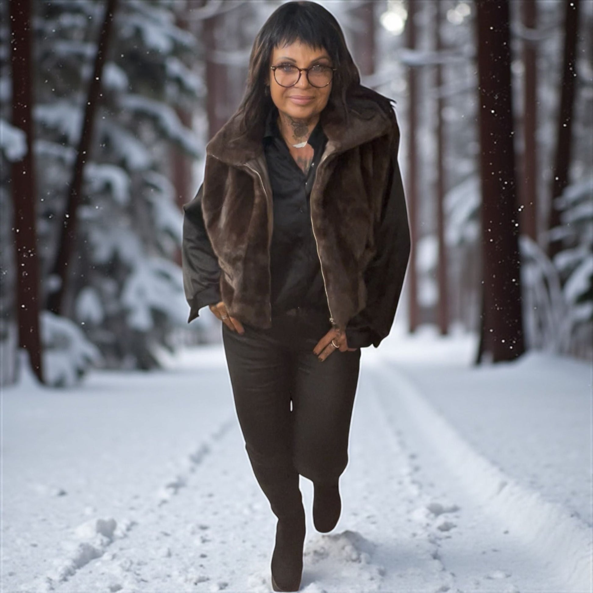 gilet veste sans manche fausse fourrure - L'autre mode