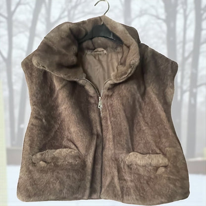 gilet veste sans manche fausse fourrure - L'autre mode