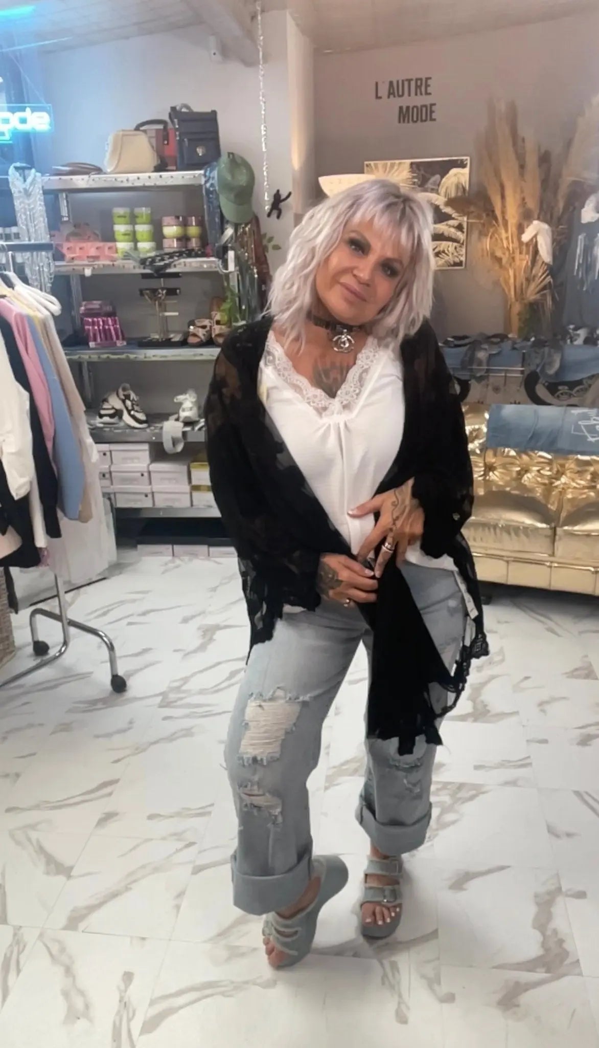 Gilet voile de tulle Bohême - L'autre mode