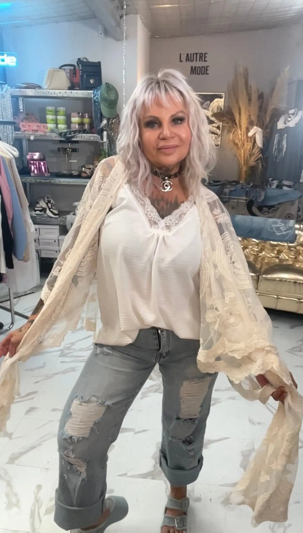 Gilet voile de tulle Bohême - L'autre mode