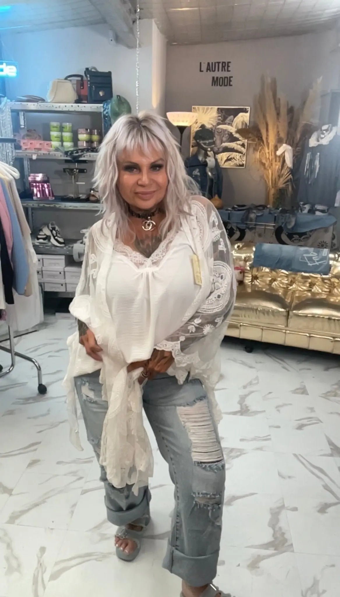 Gilet voile de tulle Bohême - L'autre mode