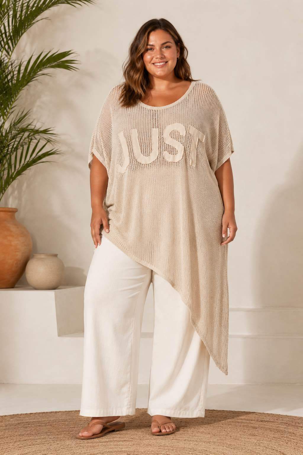 Haut mailles filet asymétrique - L'autre mode