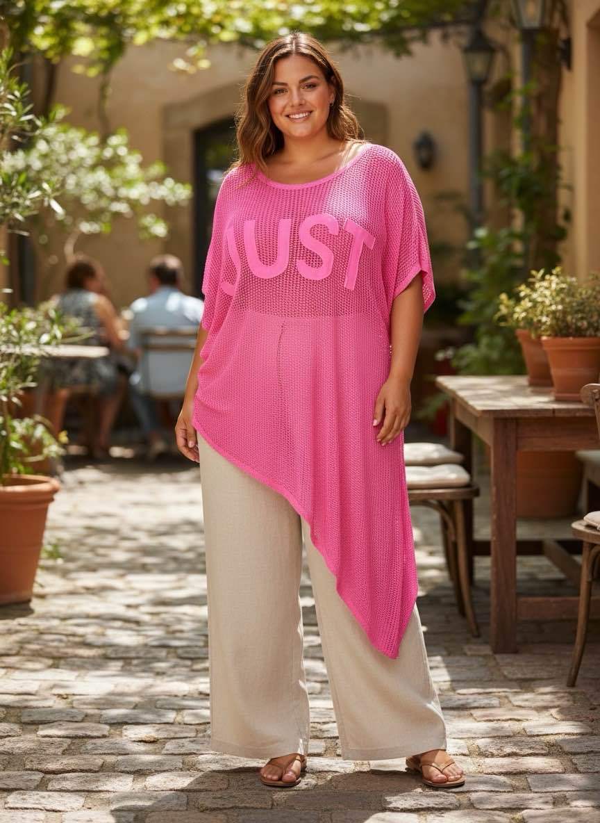 Haut mailles filet asymétrique - L'autre mode