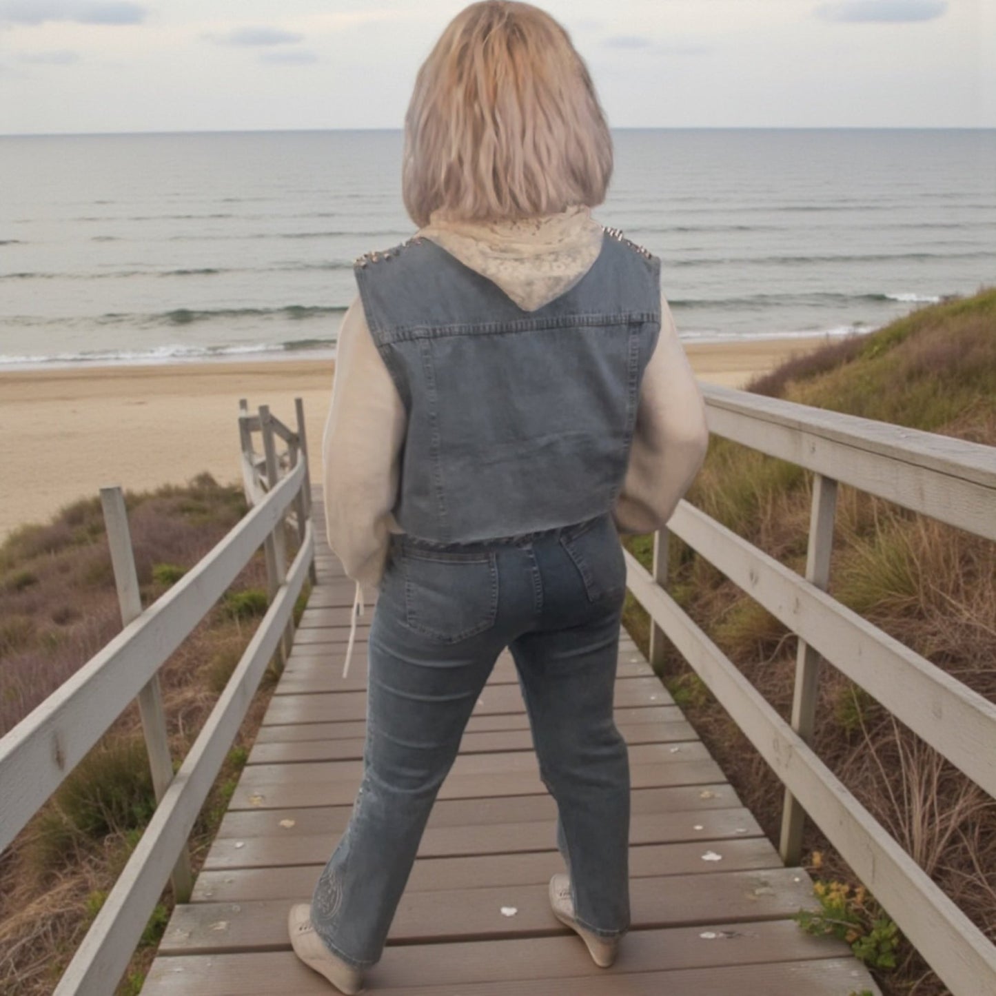 jeans brodé - L'autre mode