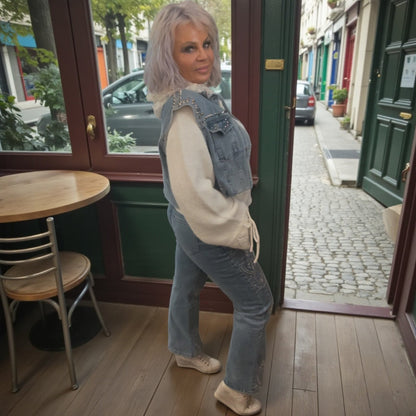 jeans brodé - L'autre mode