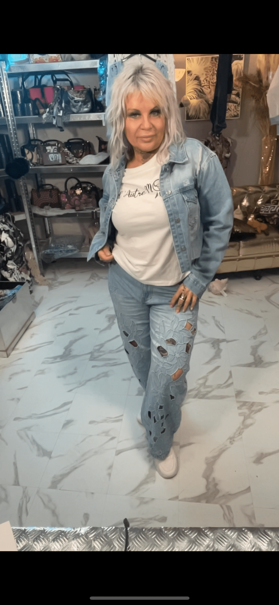 jeans découpé - L'autre mode