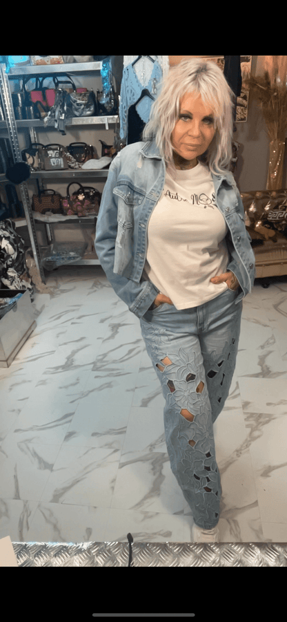 jeans découpé - L'autre mode