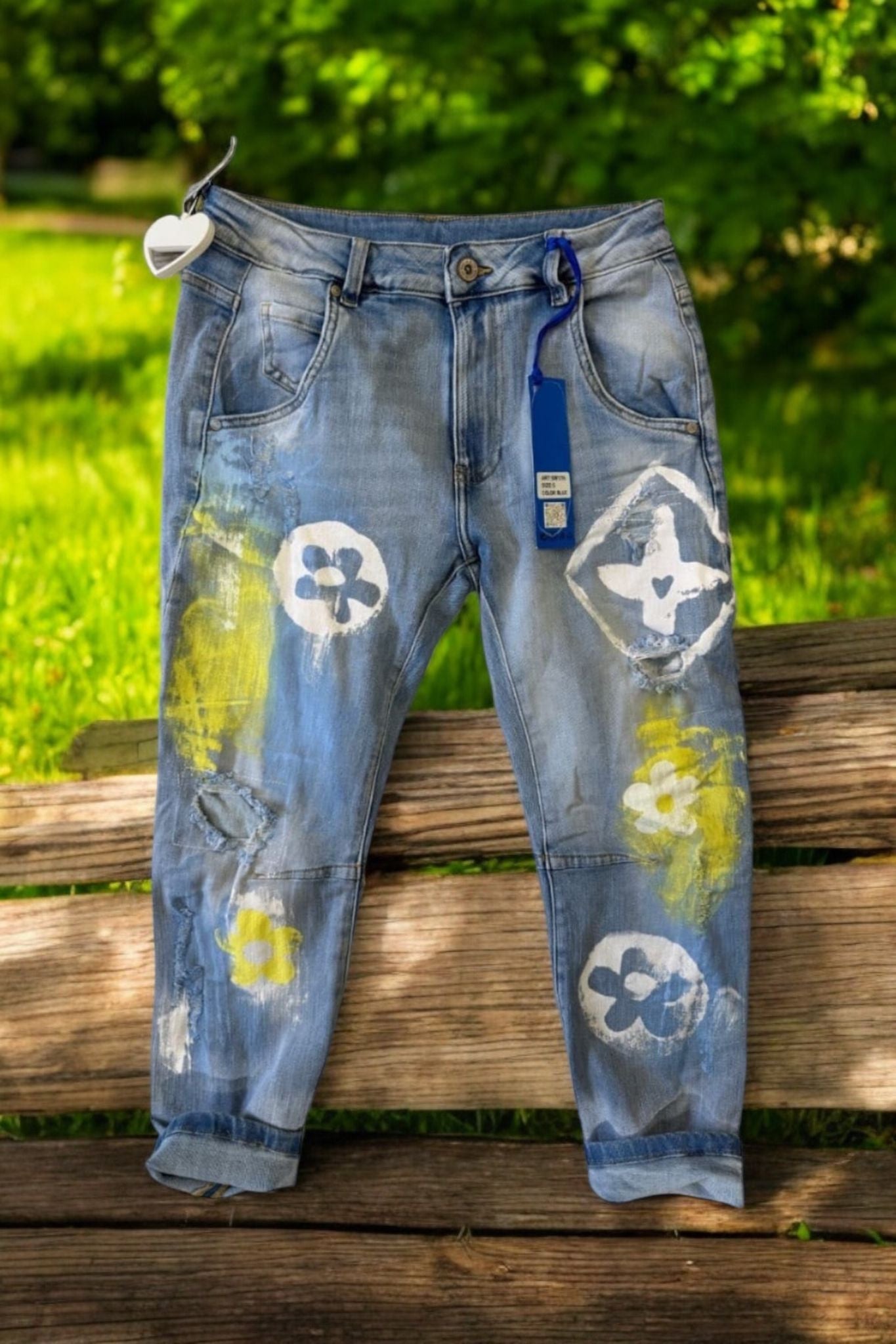 jeans graphe colors - L'autre mode