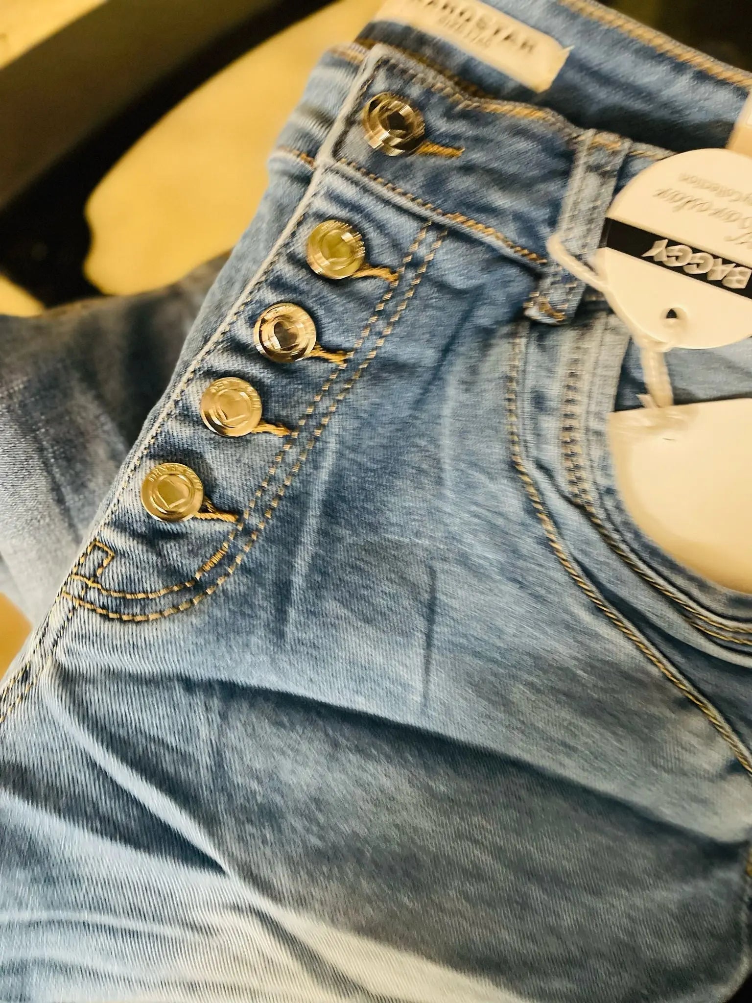 jeans karostar boutons - L'autre mode