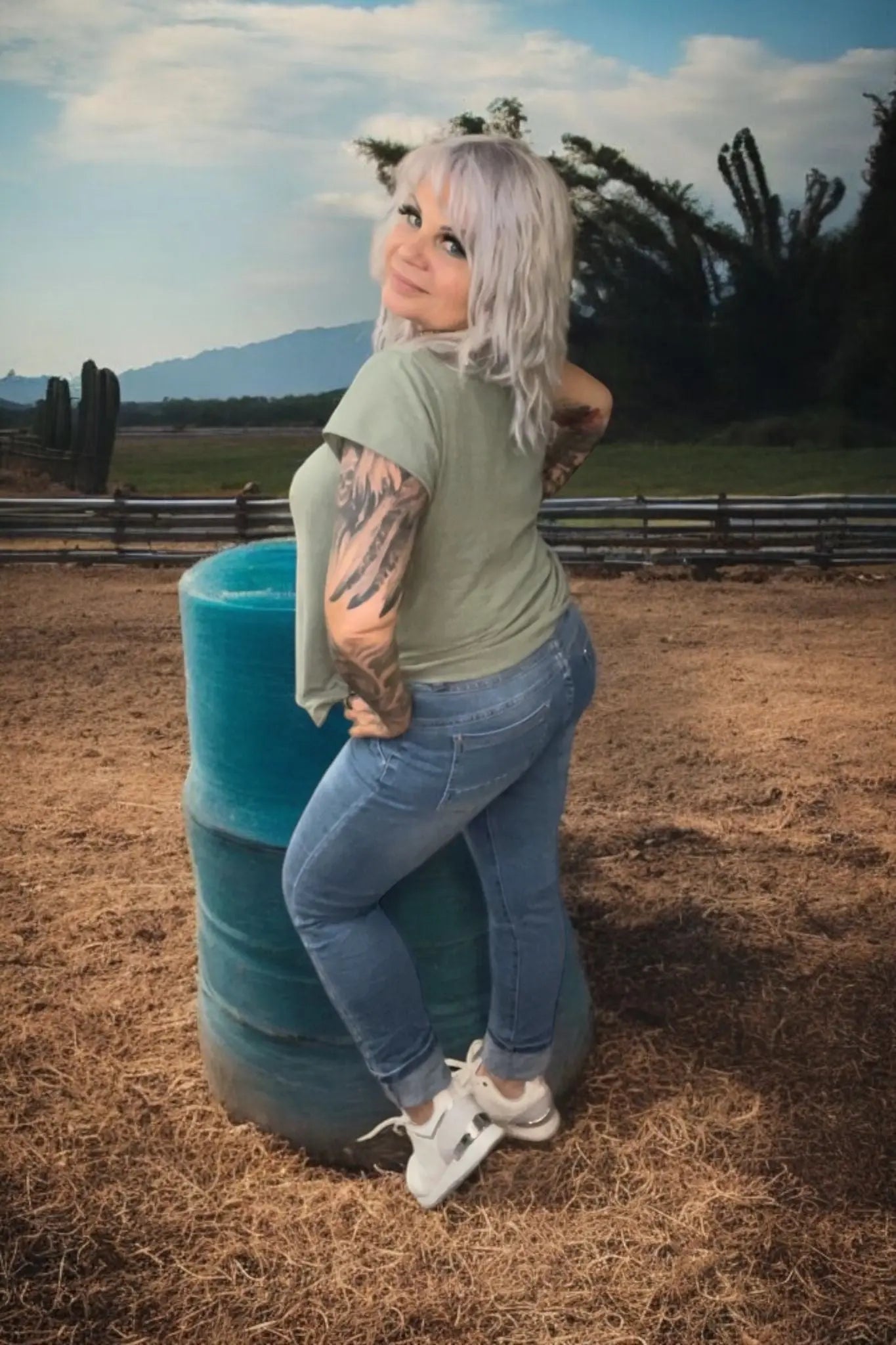 jeans karostar boutons - L'autre mode