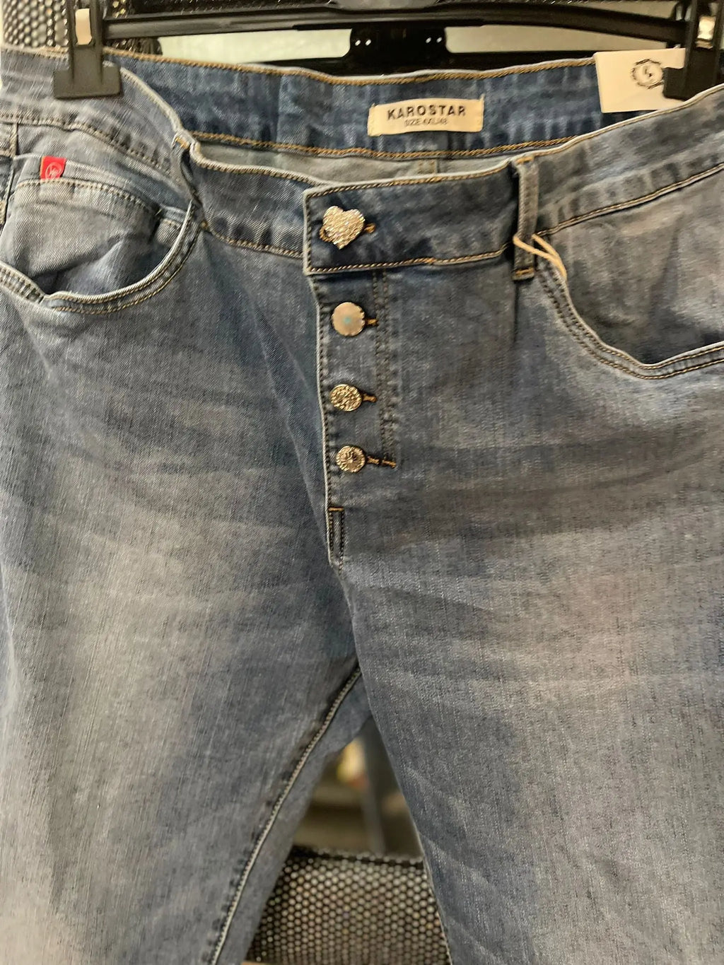 jeans karostar boutons - L'autre mode