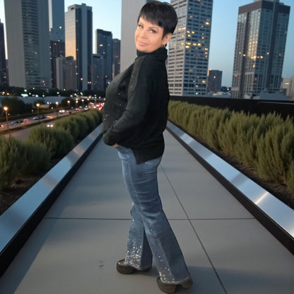 Jeans strass - L'autre mode