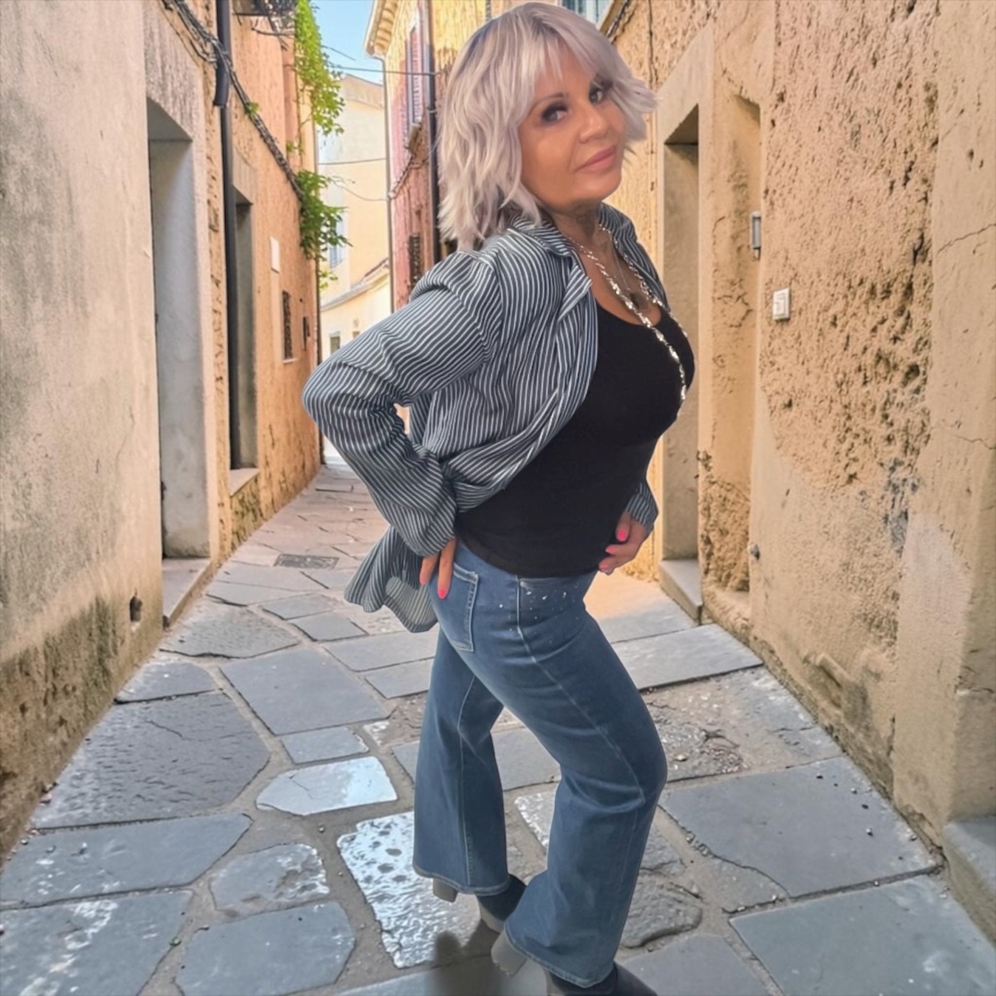 Jeans strass - L'autre mode