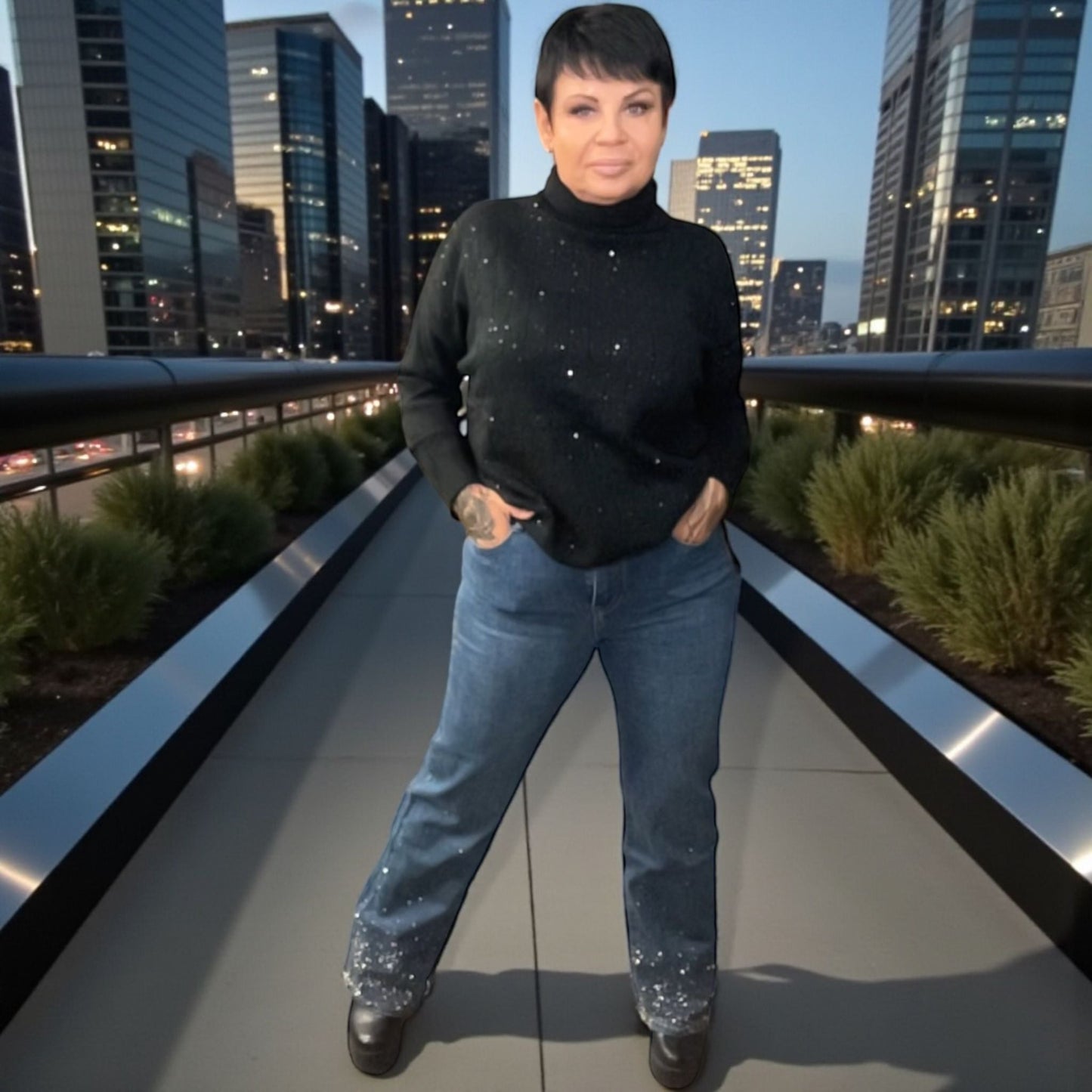 Jeans strass - L'autre mode