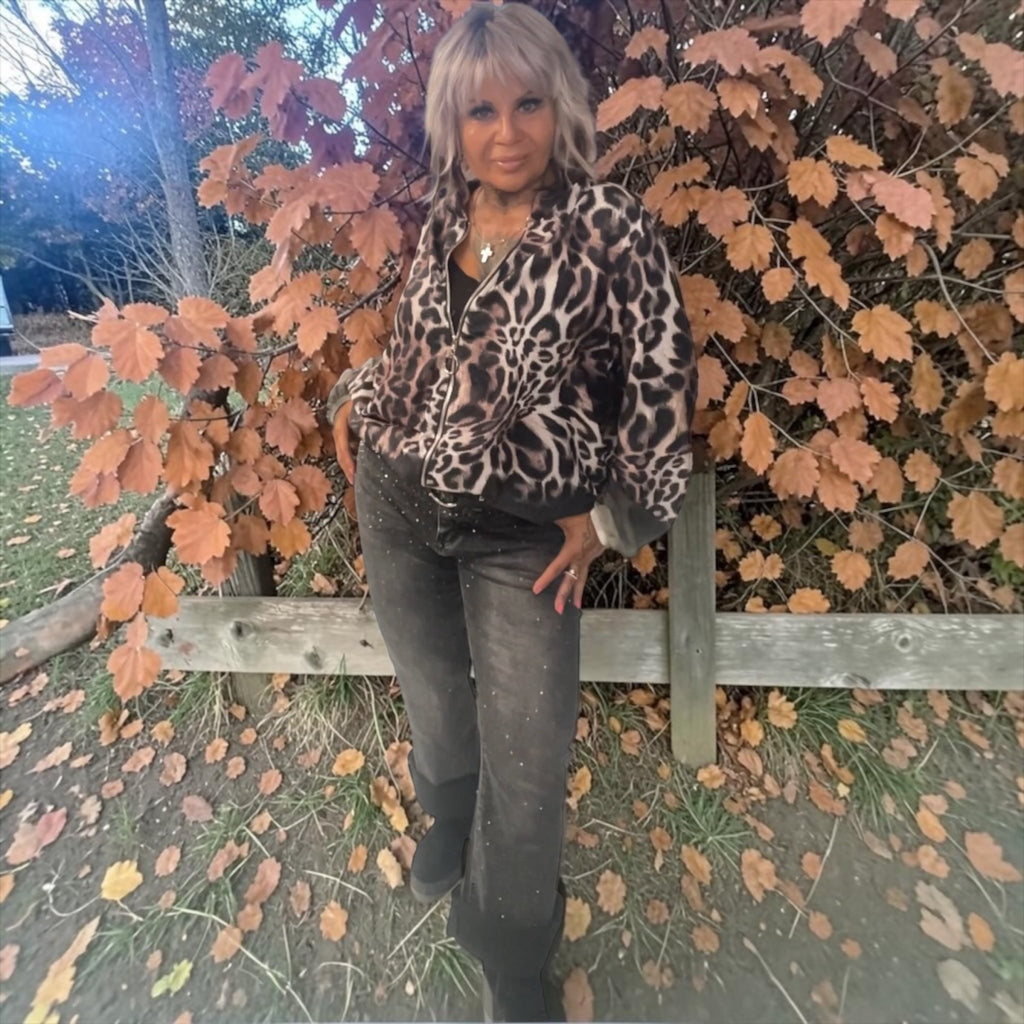 Jeans strass grisette - L'autre mode