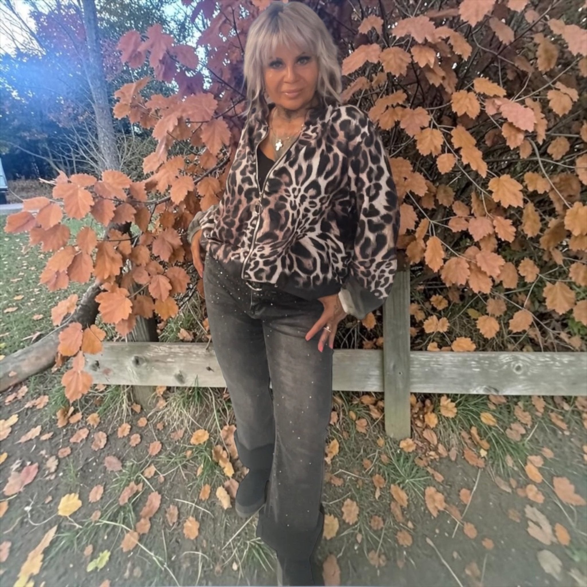 Jeans strass grisette - L'autre mode
