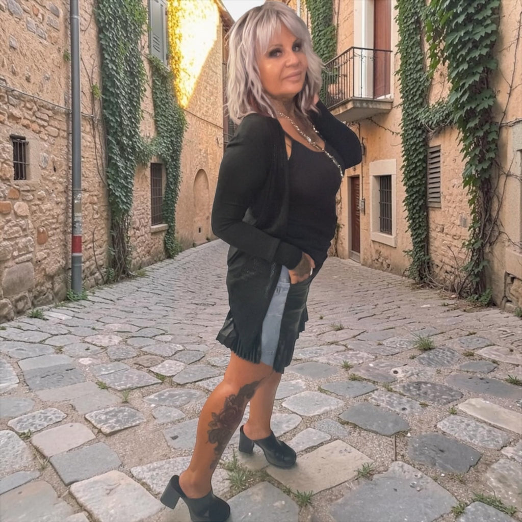JUPE EN SIMILI CUIR - L'autre mode