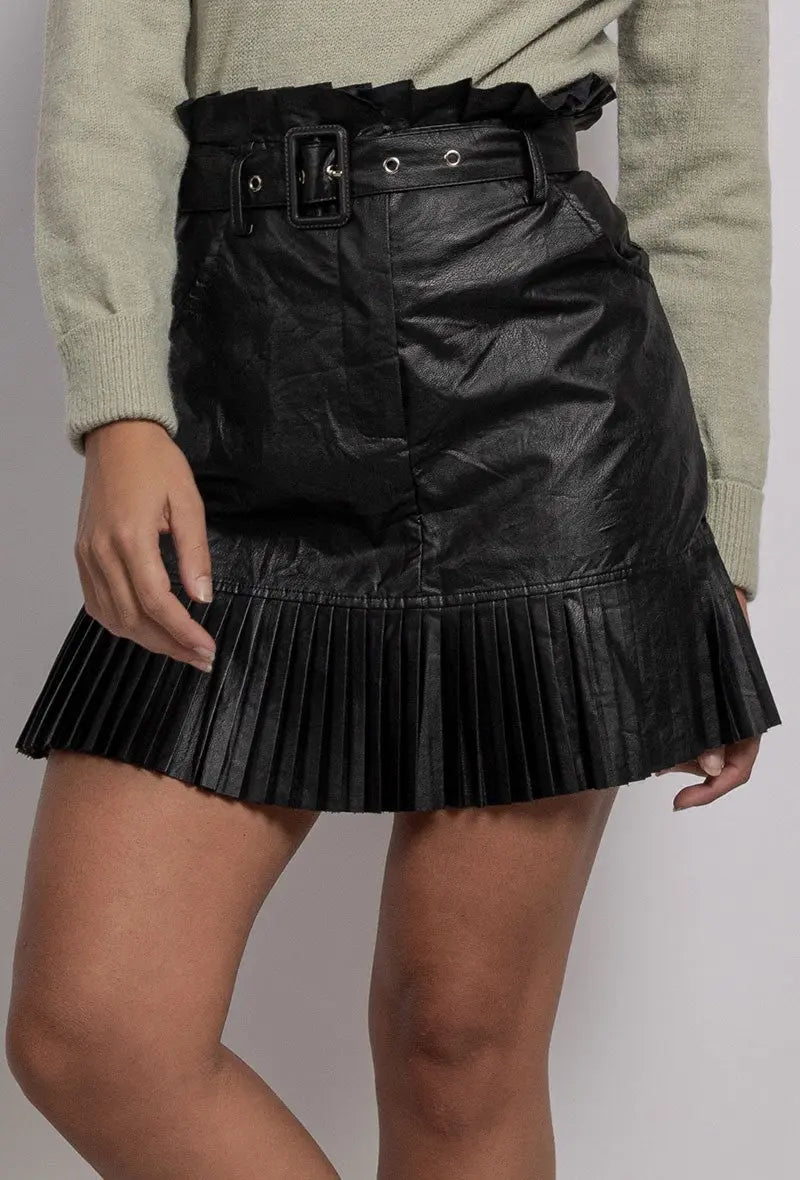 JUPE EN SIMILI CUIR - L'autre mode