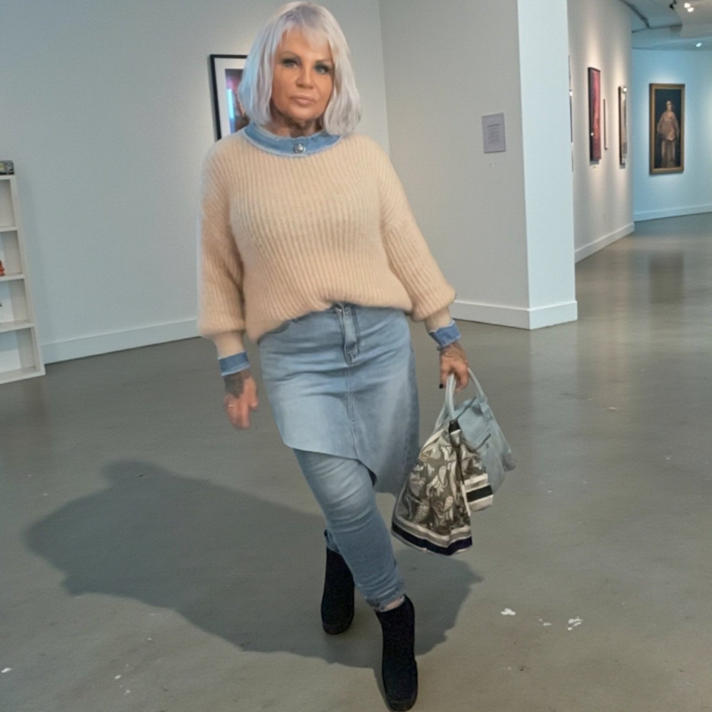 Jupe jeans asymetrique - L'autre mode