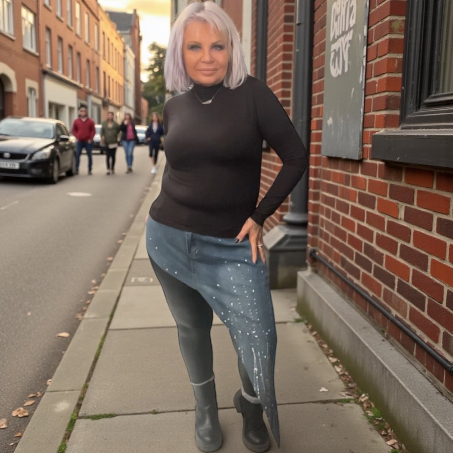 Jupe jeans asymetrique - L'autre mode