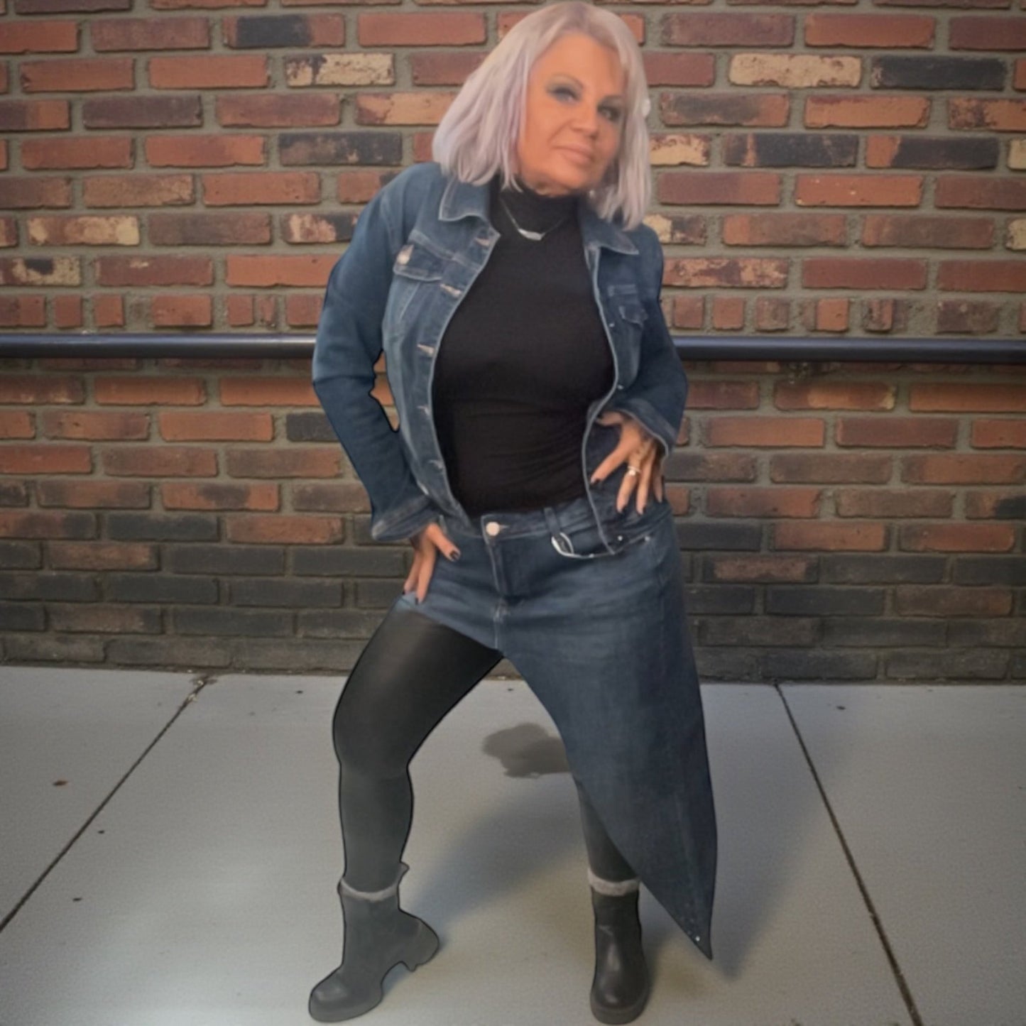 Jupe jeans asymetrique - L'autre mode