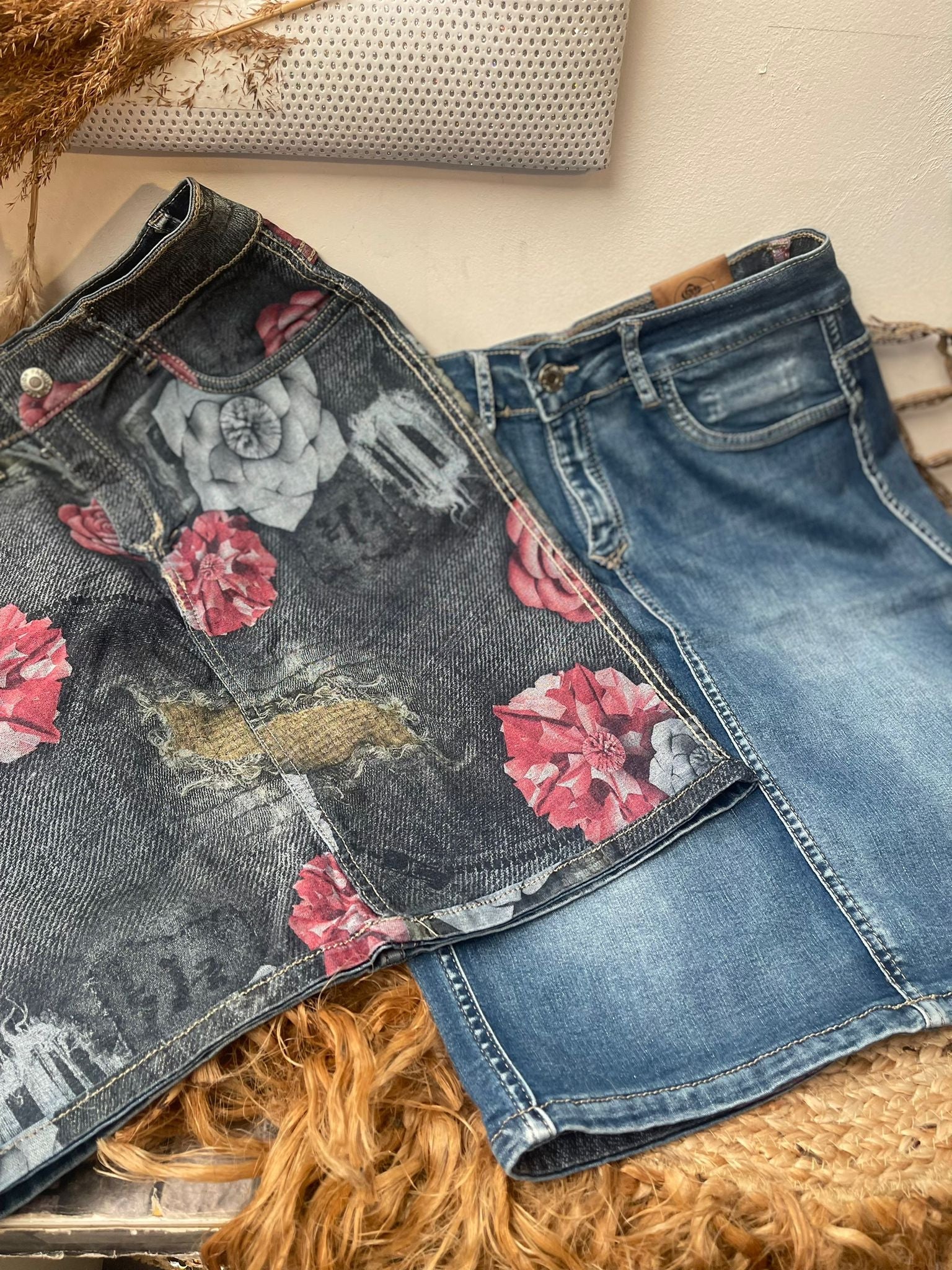 JUPE JEANS RÉVERSIBLE EXTENSIBLE - L'autre mode