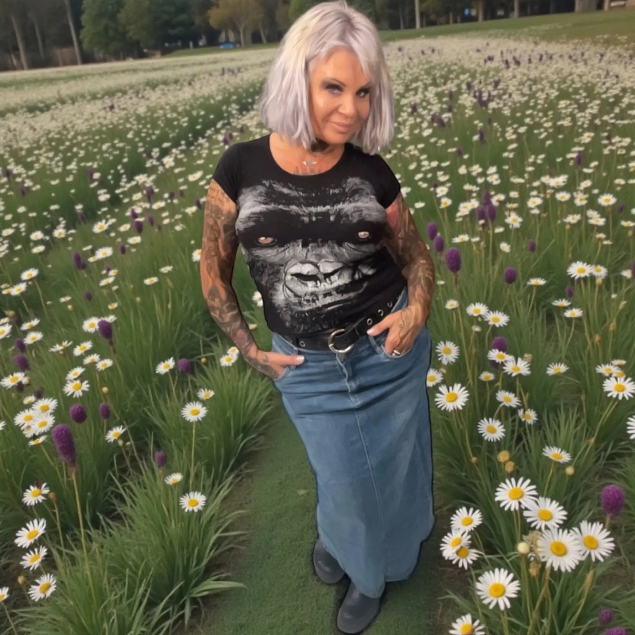 Jupe longue jeans - L'autre mode