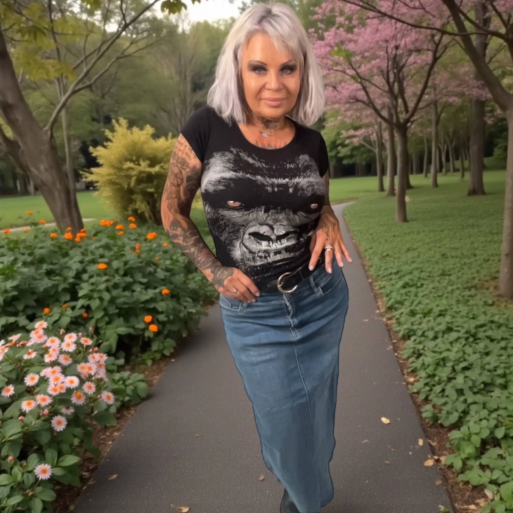 Jupe longue jeans - L'autre mode