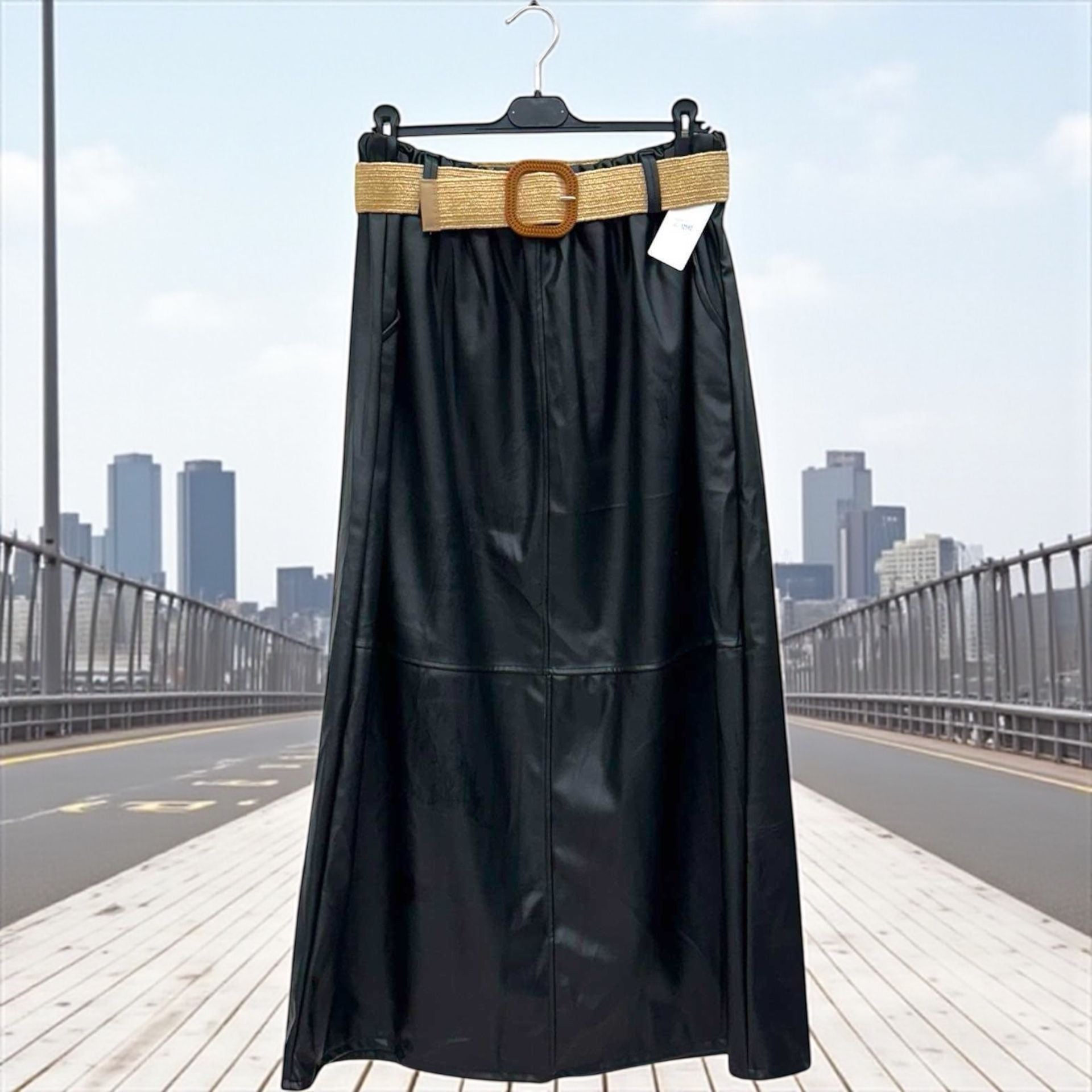 jupe longue simili - L'autre mode