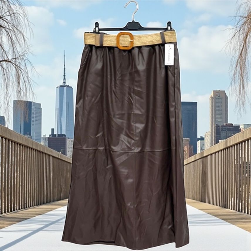 jupe longue simili - L'autre mode