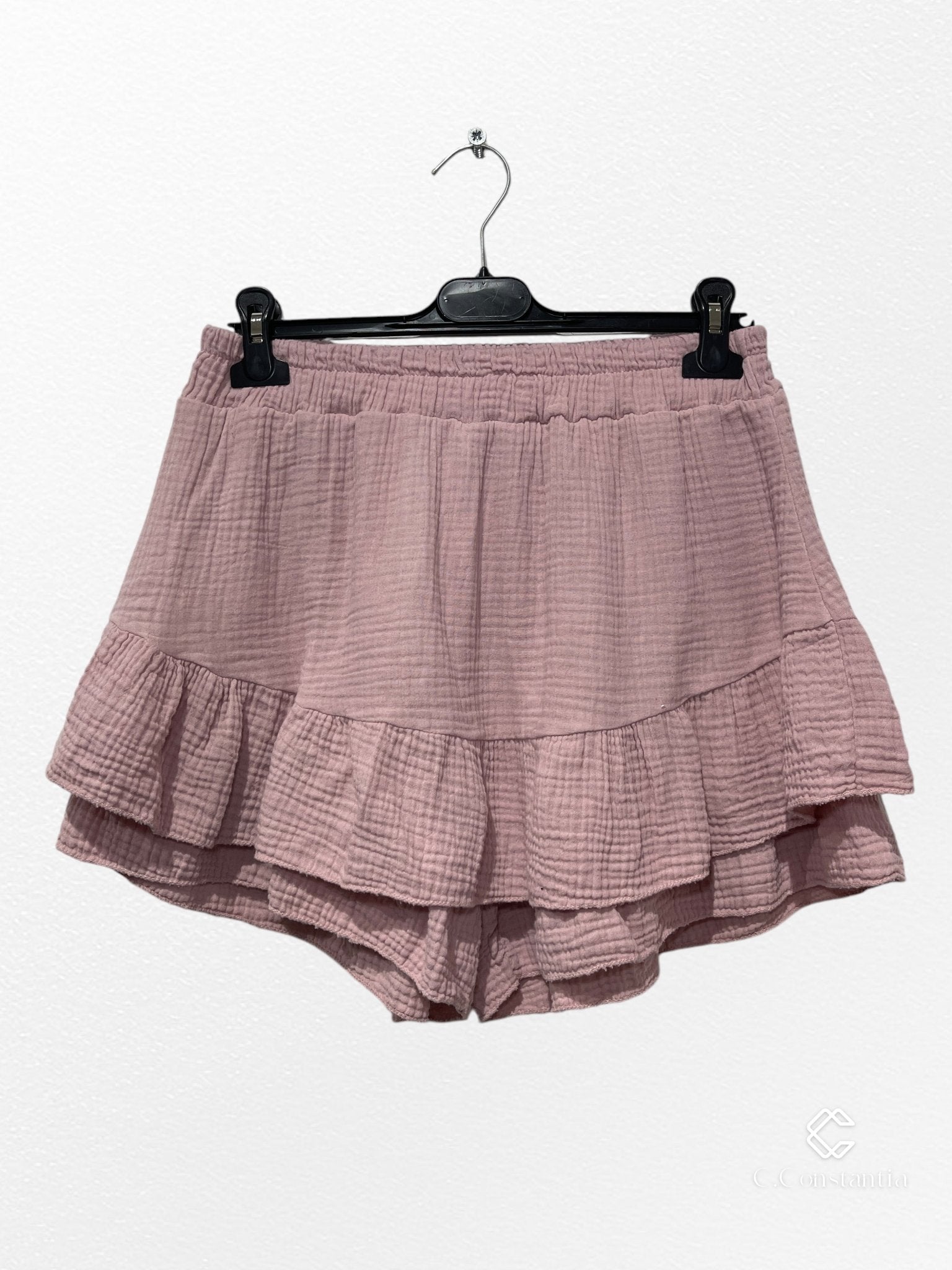 Jupe Short En Gaz De Coton - L'autre mode
