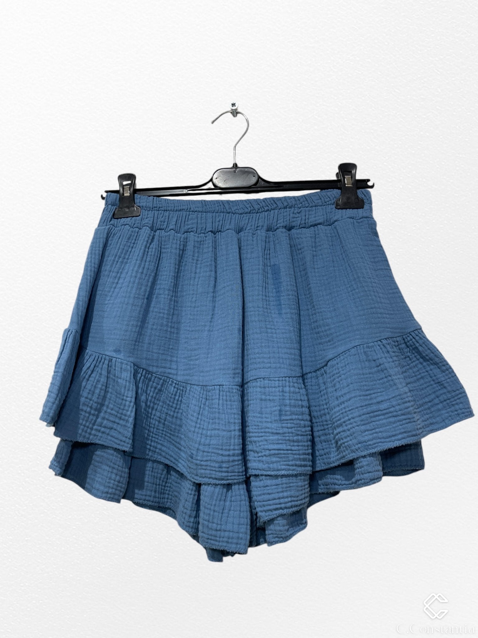 Jupe Short En Gaz De Coton - L'autre mode