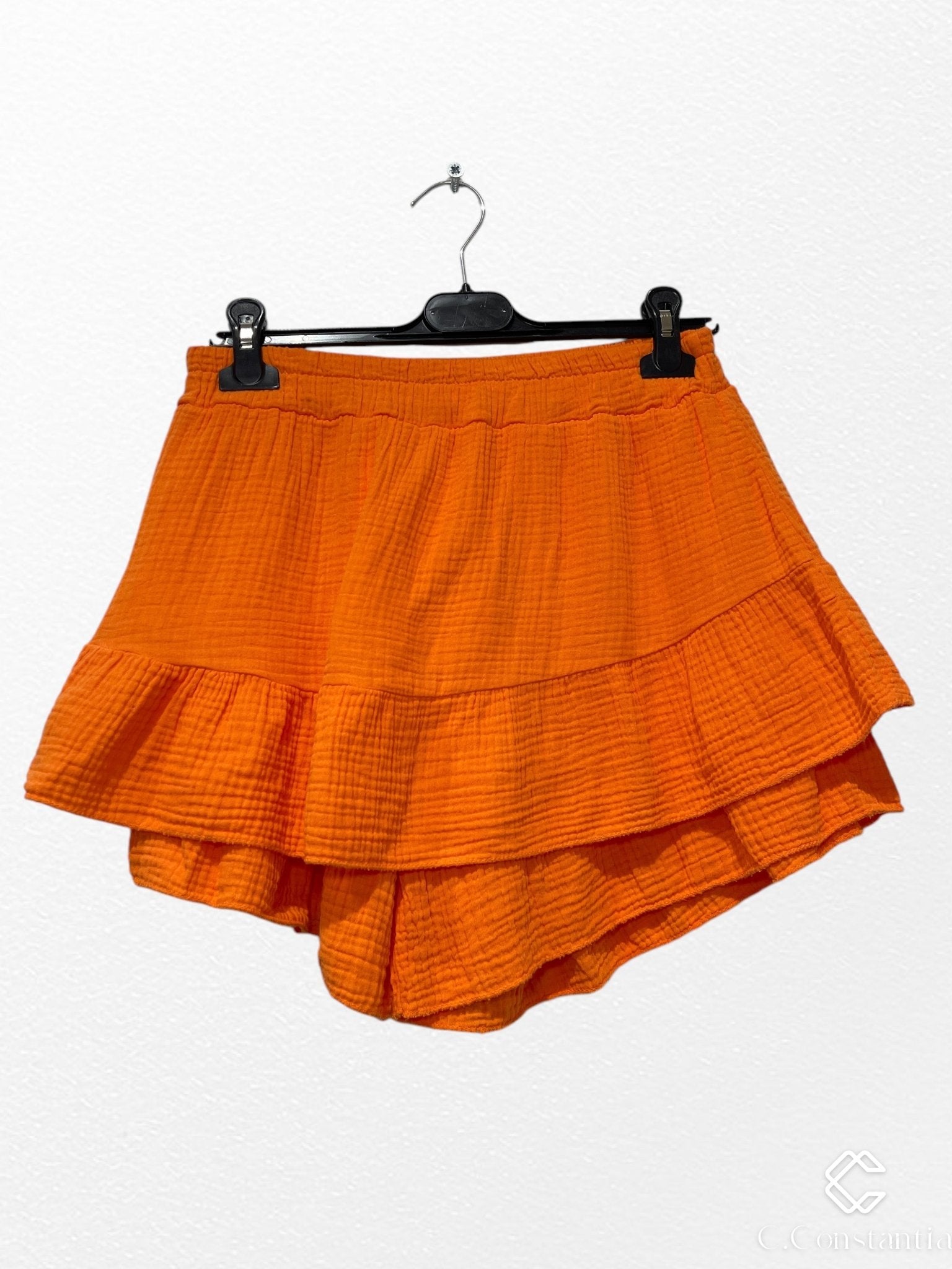 Jupe Short En Gaz De Coton - L'autre mode