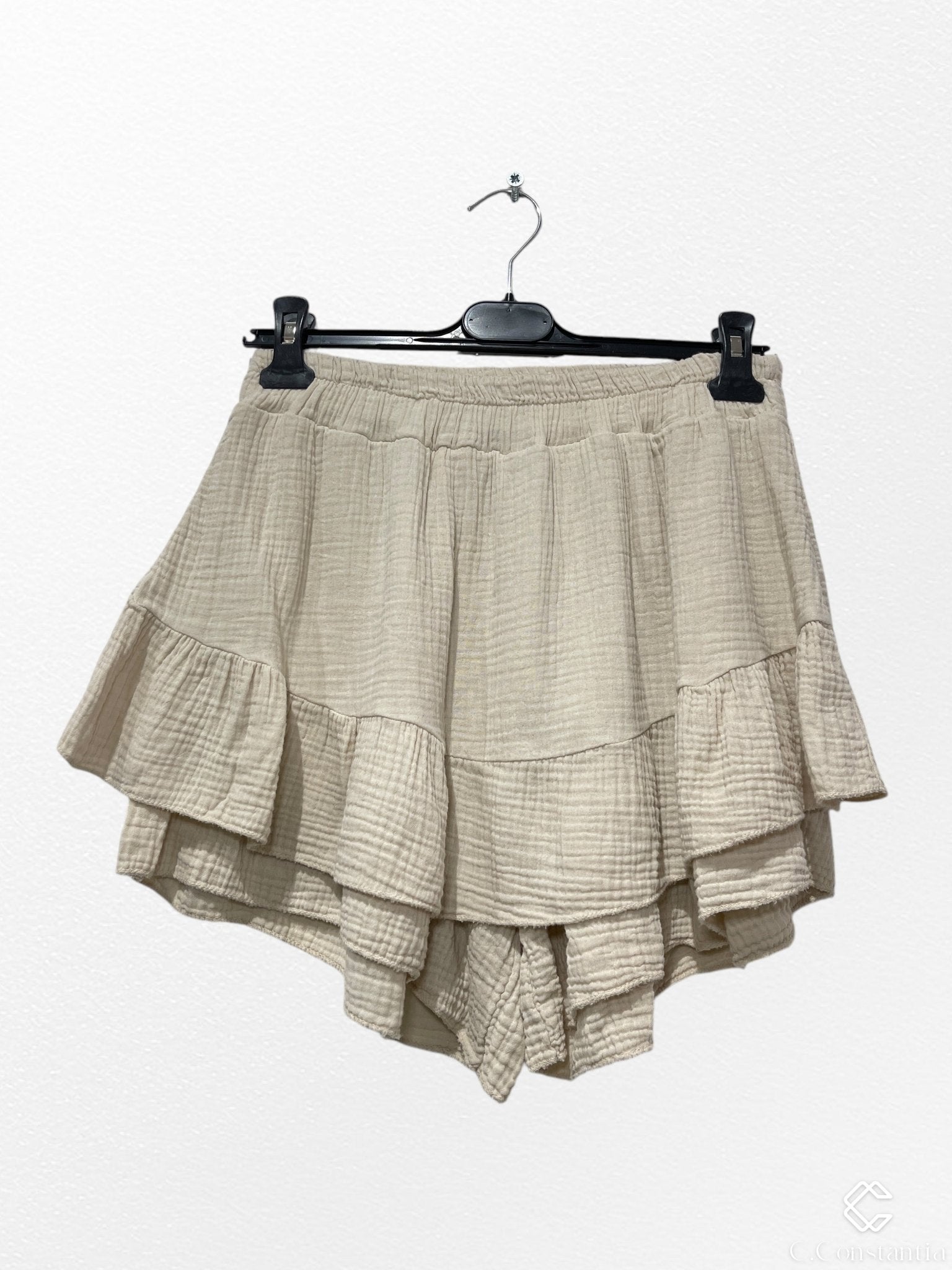 Jupe Short En Gaz De Coton - L'autre mode