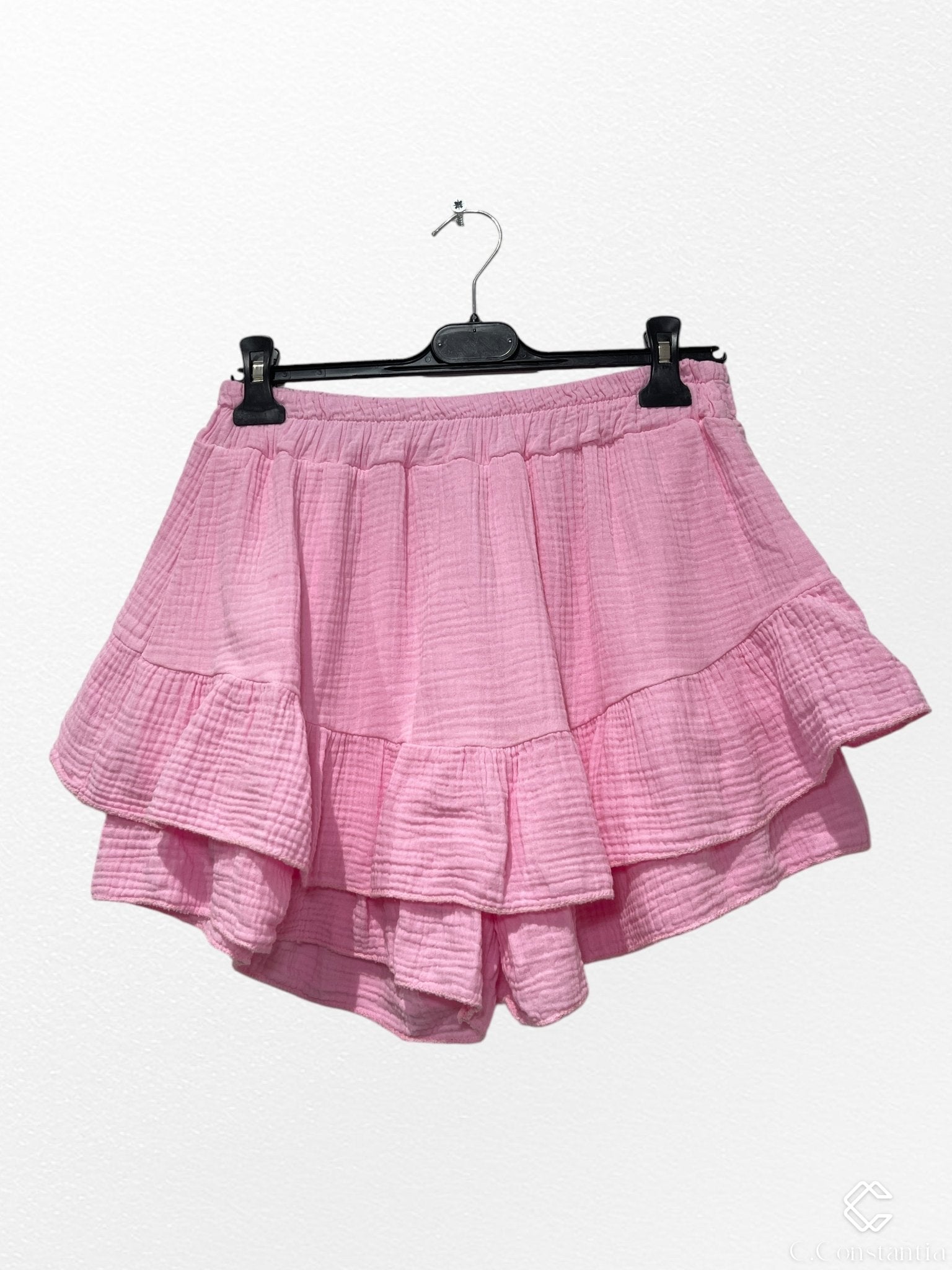 Jupe Short En Gaz De Coton - L'autre mode