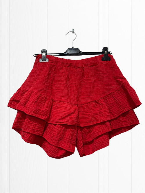 Jupe Short En Gaz De Coton - L'autre mode