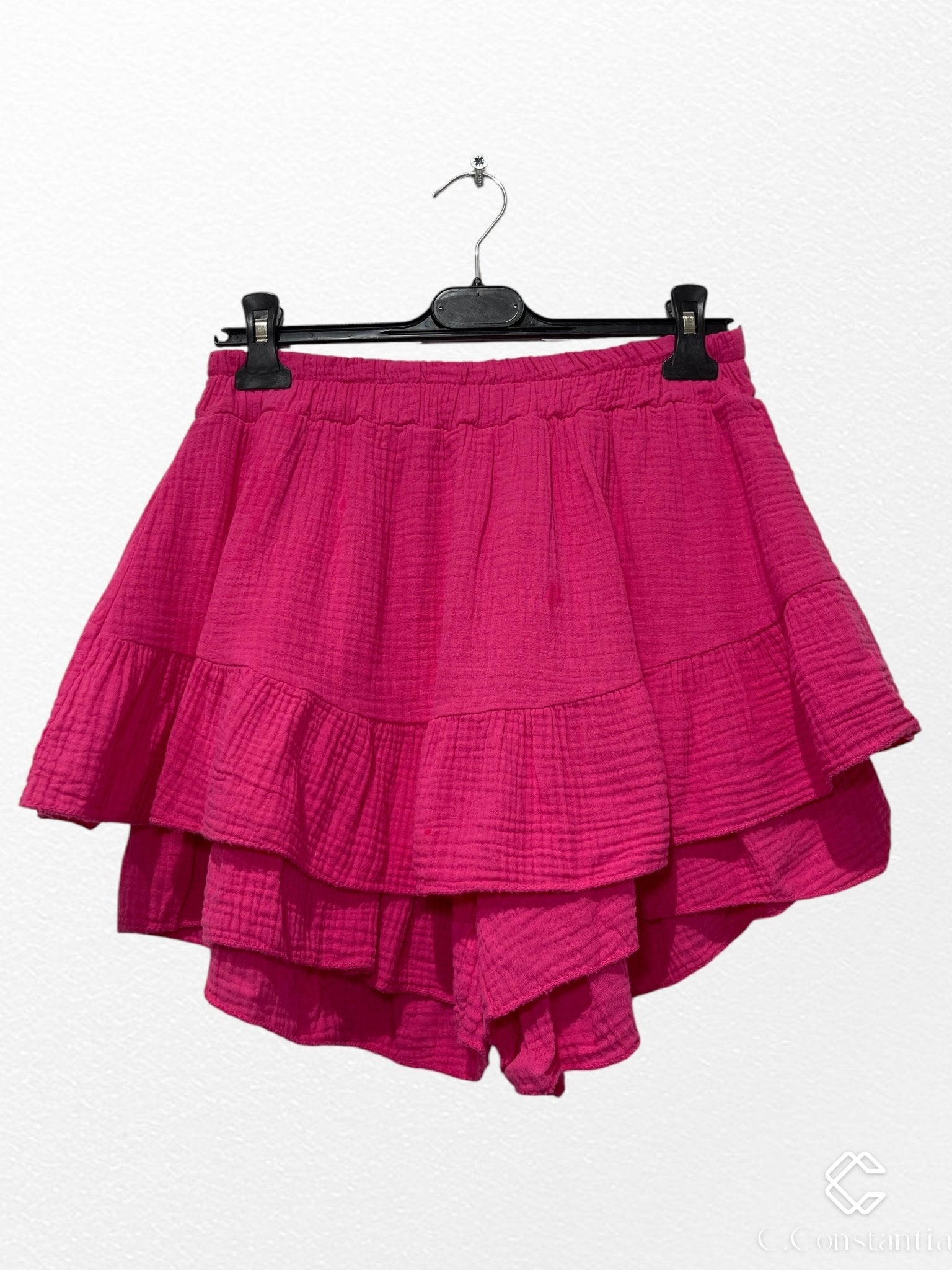 Jupe Short En Gaz De Coton - L'autre mode