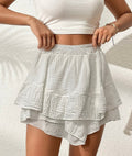 Jupe Short En Gaz De Coton - L'autre mode