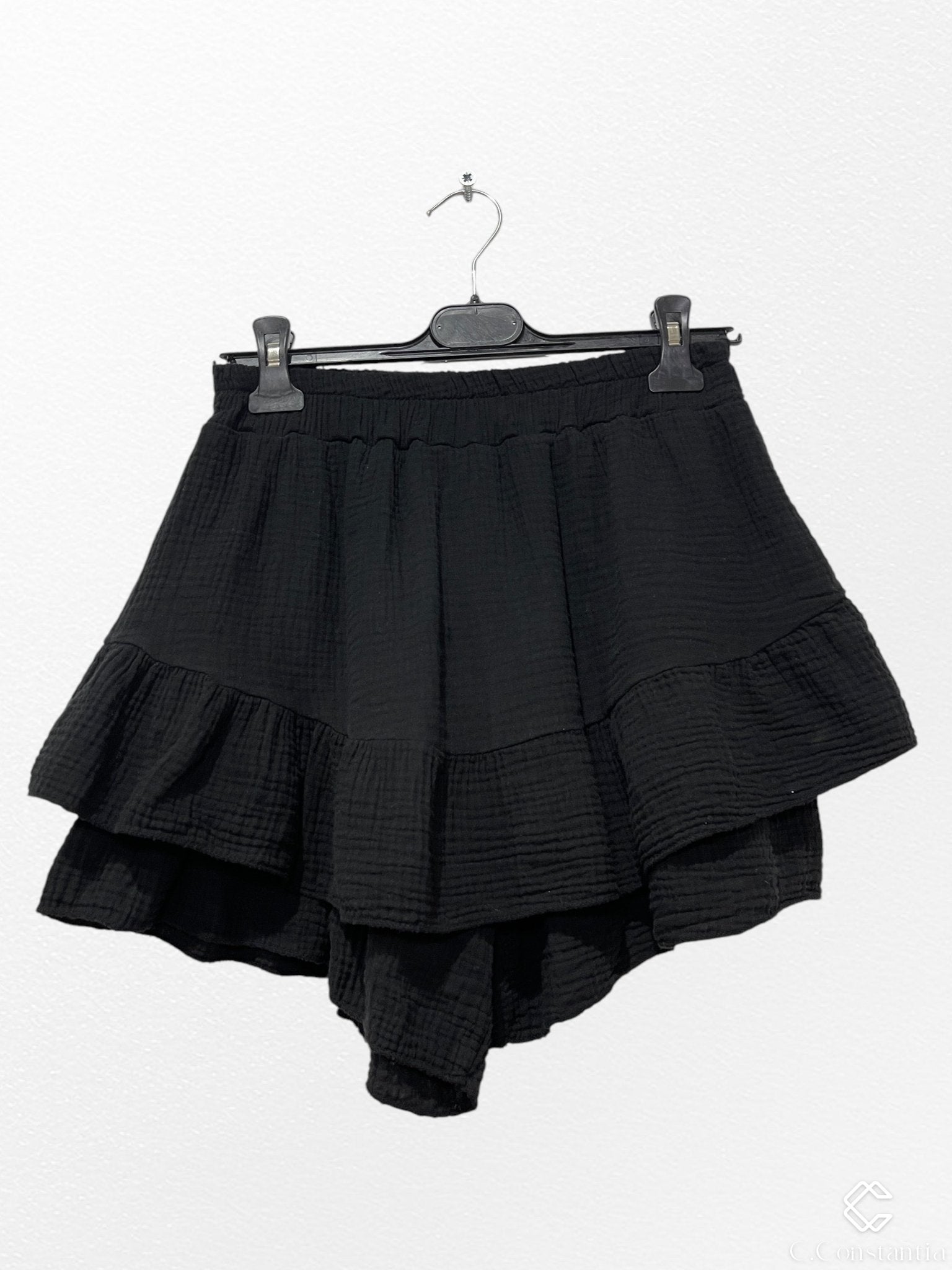 Jupe Short En Gaz De Coton - L'autre mode