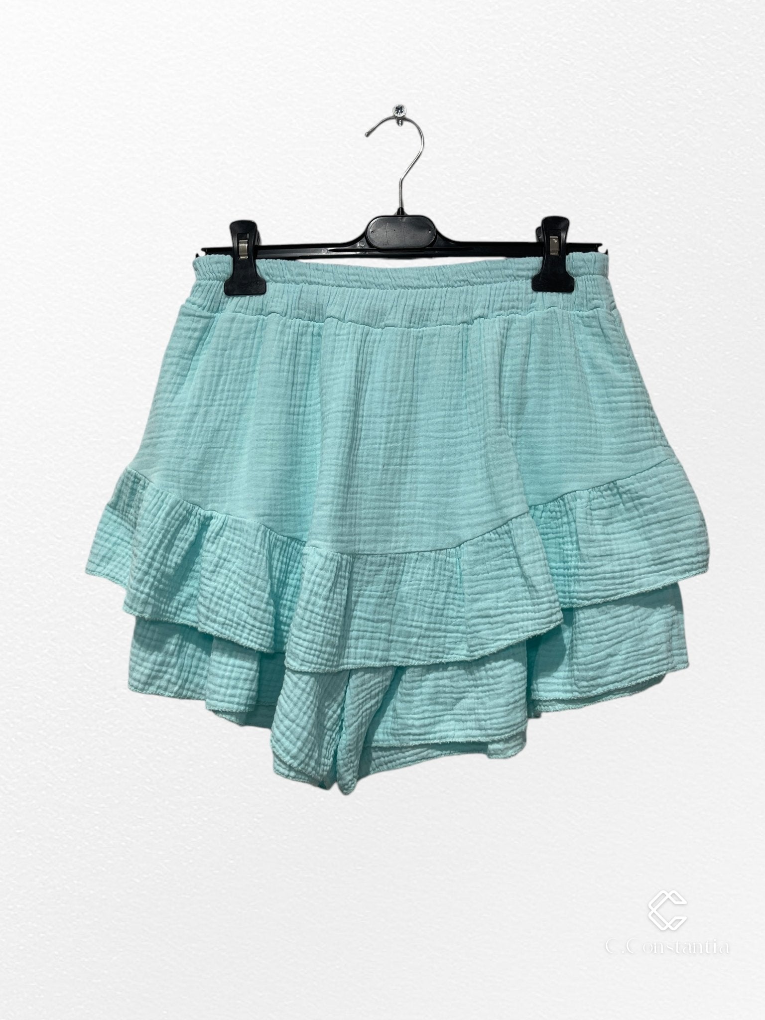 Jupe Short En Gaz De Coton - L'autre mode