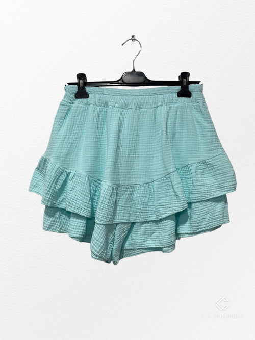 Jupe Short En Gaz De Coton - L'autre mode