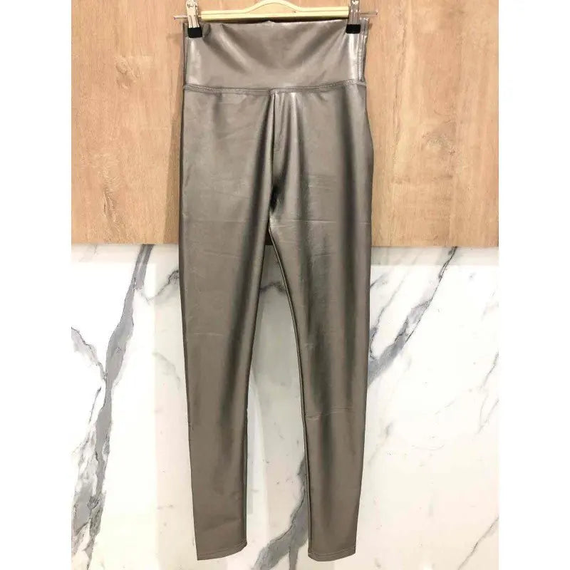 LEGGINGS BRILLANT ARGENT - L'autre mode