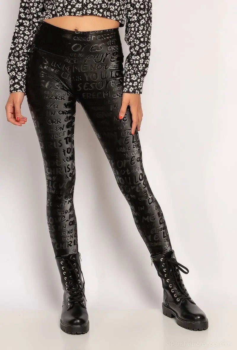 LEGGINGS LETTRAGE 3D - L'autre mode