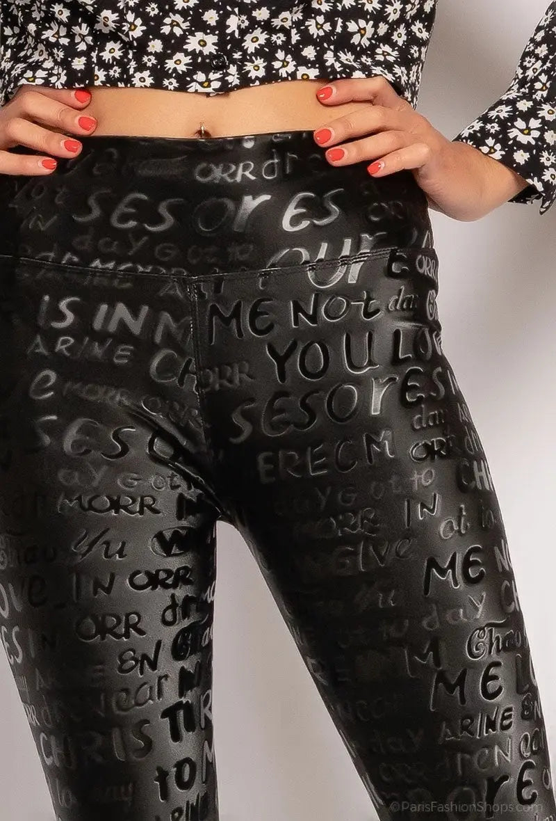 LEGGINGS LETTRAGE 3D - L'autre mode