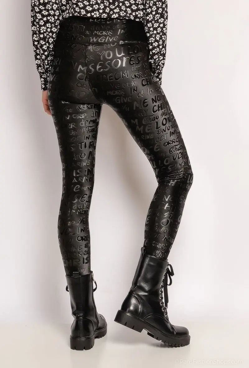 LEGGINGS LETTRAGE 3D - L'autre mode