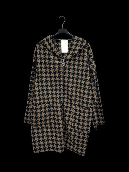 manteau veste carreaux poule - L'autre mode